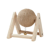 Sisal Scratch Ball Toy — Claw-Grinding Stand with Bell for Rabbits