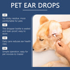 Pet Ear Cleaner Drops — Removes Mites, Wax & Odor, 60ml