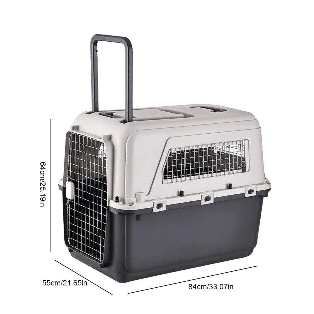 Airline-Friendly Pet Travel Kennel (Portable, Collapsible, Large Pets)
