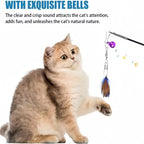 5/10-Pack Fly-Shape Teaser Stick Replacement Heads — Bell & Feather Cat Wand Attachments