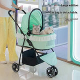 Pet Stroller For BOSIMAO A200L Portable Breathable Lightweight Foldable Trolley For Cats Dogs Outdoor Use