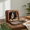 Rolling Mesh-Window Pet Carrier with All-Around Breathable Panels