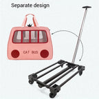 Multifunctional Foldable Pet Travel Trolley Case & Luggage Carrier for Cats & Dogs
