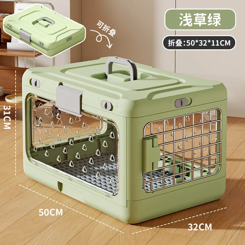 Foldable Airline Cat Carrier Box for Check-In & Car Travel