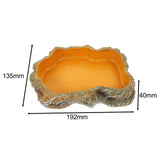 Resin Rock Terrarium Water & Food Bowl — Natural-Look Reptile Feeder