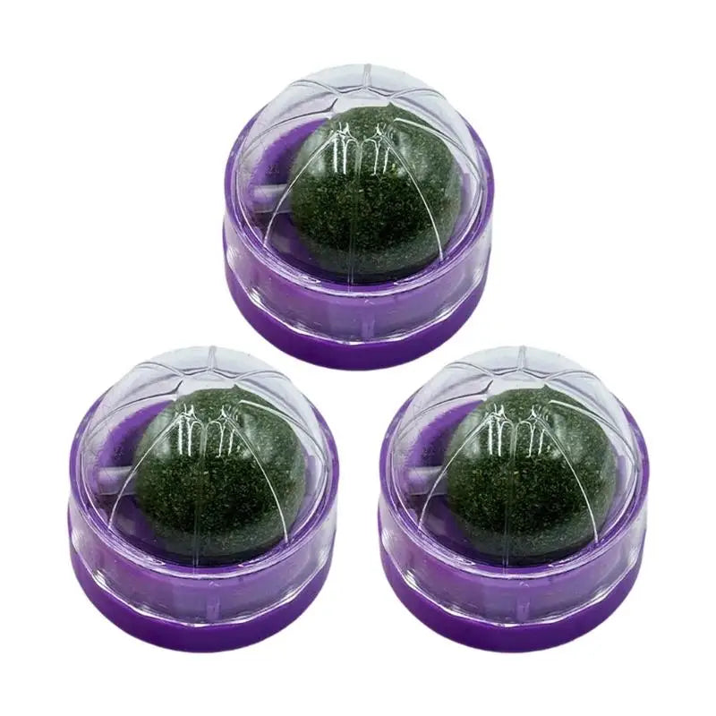 3-Pack Catnip Chew Balls — Interactive Teething Toy Set for Cats & Kittens