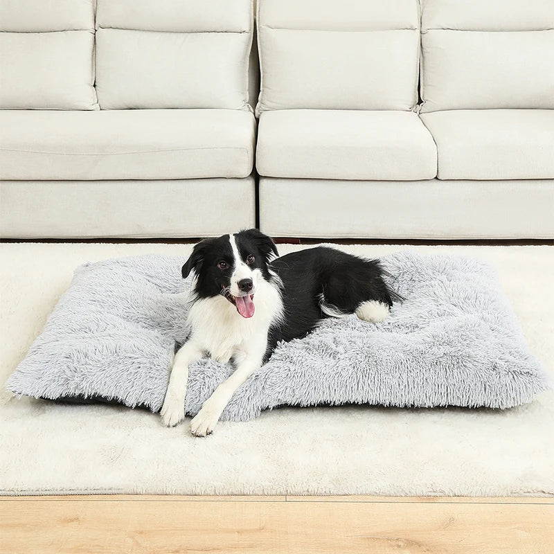 Long Plush Pet Cushion Bed