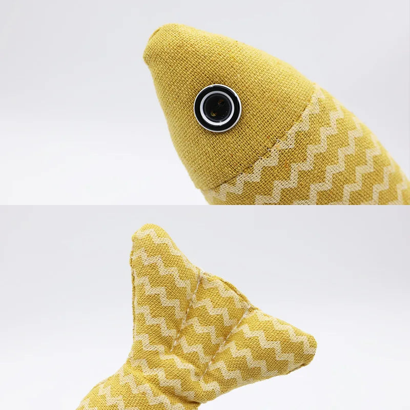 Catnip Fish Chew Toy — Plush Kicker for Dental Play