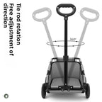Lightweight Foldable Pet Stroller Trolley Bag for Toy Breeds & Small Dogs & Cats — Compact Outdoor Travel Cart