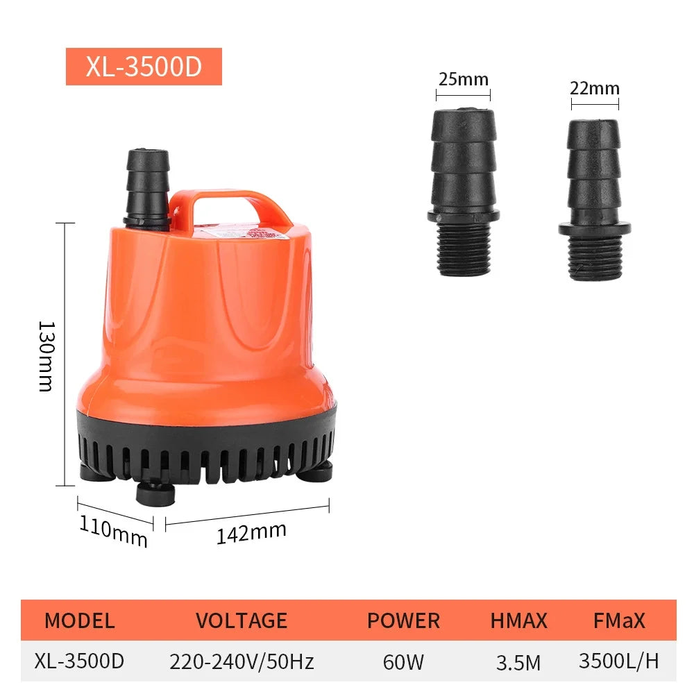 Multi-Function Submersible Aquarium Pump 30–110W