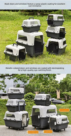 Large Airline-Approved PP Hard-Shell Pet Travel Crate & Portable Kennel for Cats & Dogs