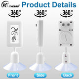 Mini Digital Reptile Thermometer-Hygrometer — 360° Rotating, Luminous Display