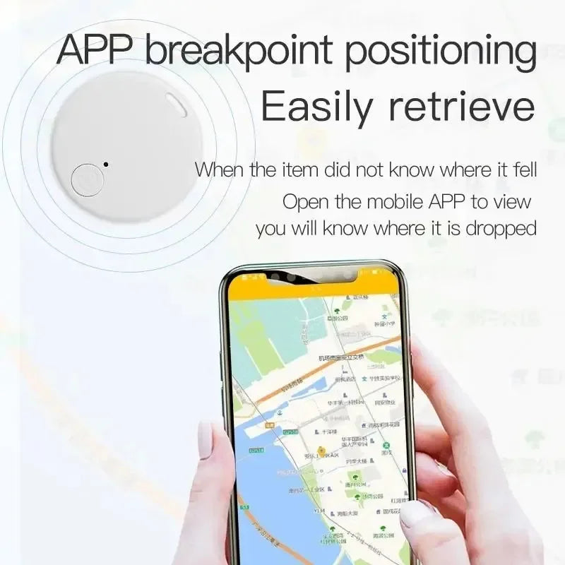 Mini Bluetooth GPS Smart Tag Key Finder - Anti-Loss Alarm for Wallets, Keys & Pets