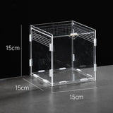 Clear Acrylic Reptile Habitat — Anti-Escape Breeding Box for Chameleons & Spiders