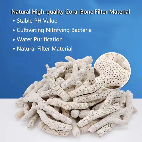 Natural Reef Coral Bone Aquarium Filter Media 9–12cm