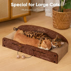 26in Cat Scratcher Lounger with Reversible Pads & Toys