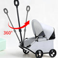 Lightweight Easy-Fold Pet Stroller with Telescoping Handle for Small Pets