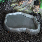 2-Pack Imitation Rock Feeder Bowls — Reptile Food & Water Dishes