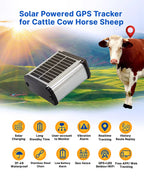 B38A Solar-Powered 4G Mini GPS Tracker for Cows, Sheep & Cattle - Compact Animal Tracking