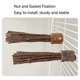 Natural Apple Wood Perch — Chew-Safe Branch Stand for Birds & Small Pets