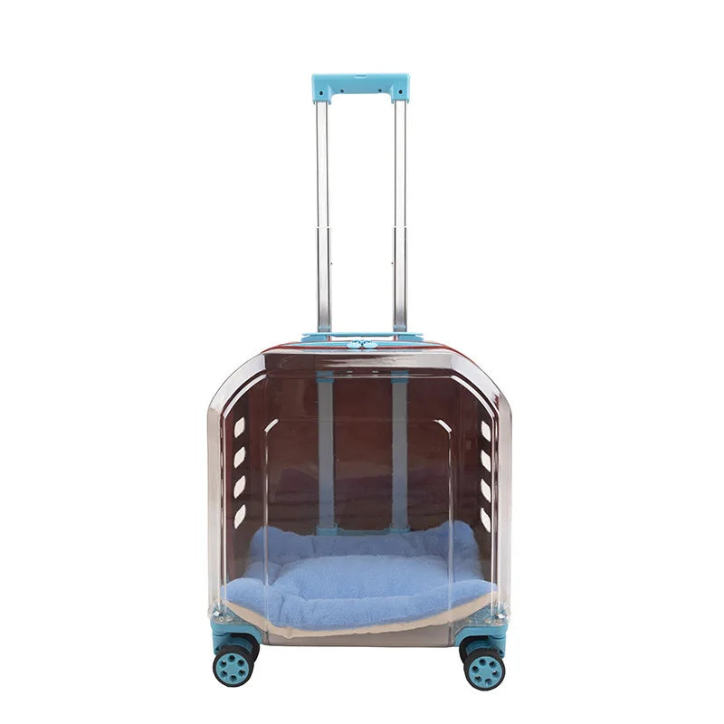 Translucent Portable Large-Capacity Pet Carrier & Aviation Travel Case for Cats