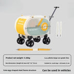 Transparent Foldable Pet Carry-On Suitcase Trolley for Cats & Dogs