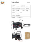 BOSIMAO Large Foldable Pet Stroller Cart for Elderly & Disabled Dogs — Portable Outdoor Travel Carrier