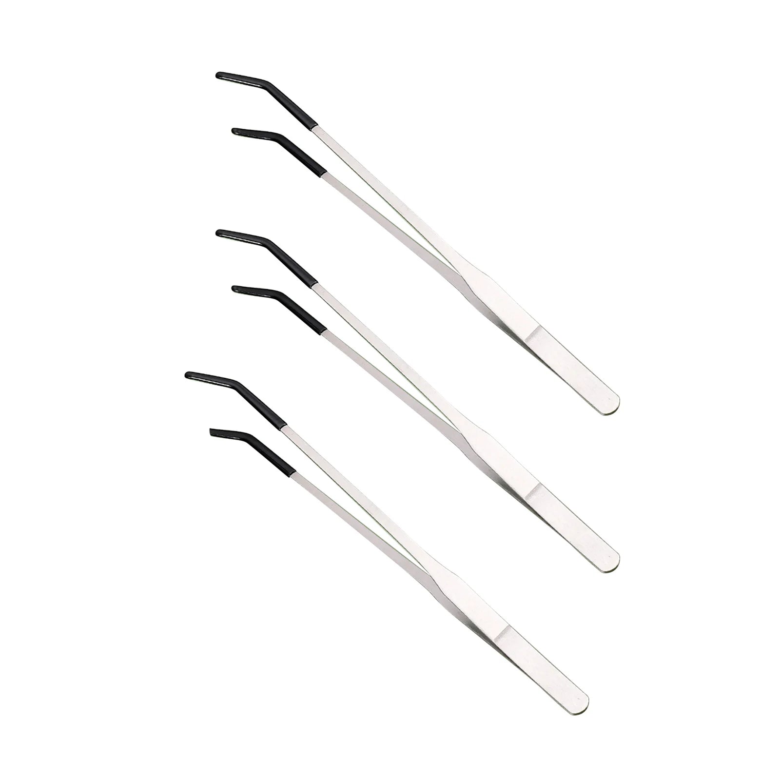 Stainless Steel Reptile Feeding Tongs — Rubber-Tip Tweezers for Safe Hand-Feeding