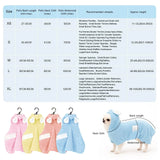 Hooded Pet Bathrobe — Adjustable Collar & Belly Strap, XS to L
