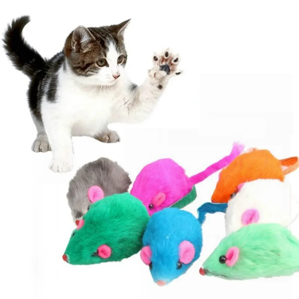 Plush Mini Mouse Cat Toys for Indoor Cats — Fun Playing Toys & Christmas Gift for Cats