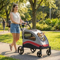 Large Dog Pet Stroller with Breathable Mesh & Smooth Rolling Wheels for Large Dogs