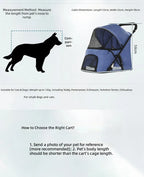 Lightweight 3-Wheel Dog & Cat Stroller for Small to Medium Pets