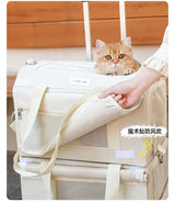 2Cat Carrier Soft-Sided Carriers with Telescopic Handle  2 in 1 Removable 2 Bags  Car Max for Double 15LB Cats and Small Dogs