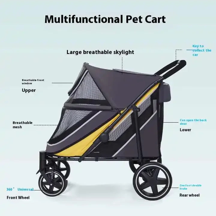 Secure Large Dog Show Trolley for Competition & Long-Distance Transport
