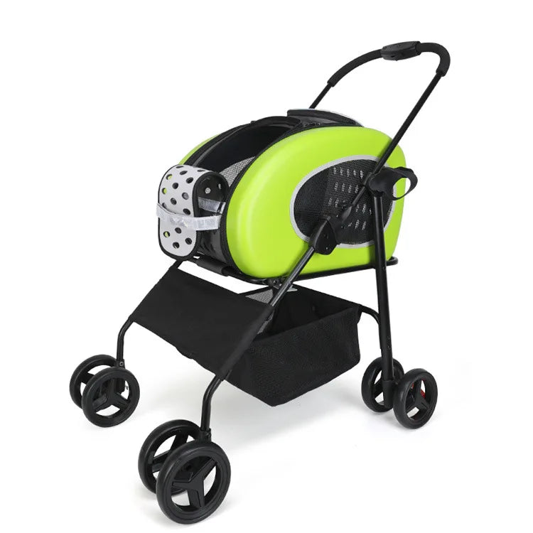 Cat Backpack & Foldable Pet Trolley Hybrid Carrier for Cats & Small Dogs
