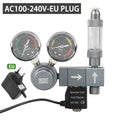 Aquarium CO2 Pressure Regulator with Solenoid Valve (Bubble Meter, Quick-Connect)