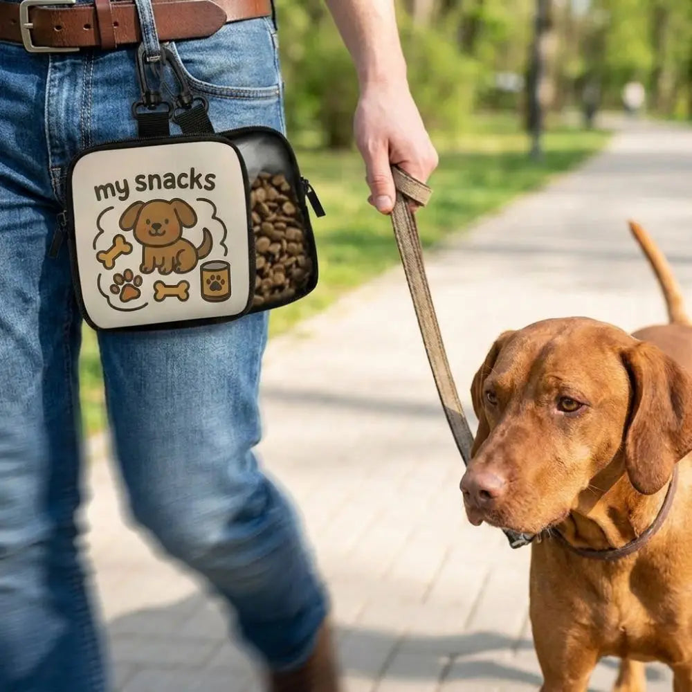 Dog Treat Pouch with Transparent Window (Zipper, Waterproof)