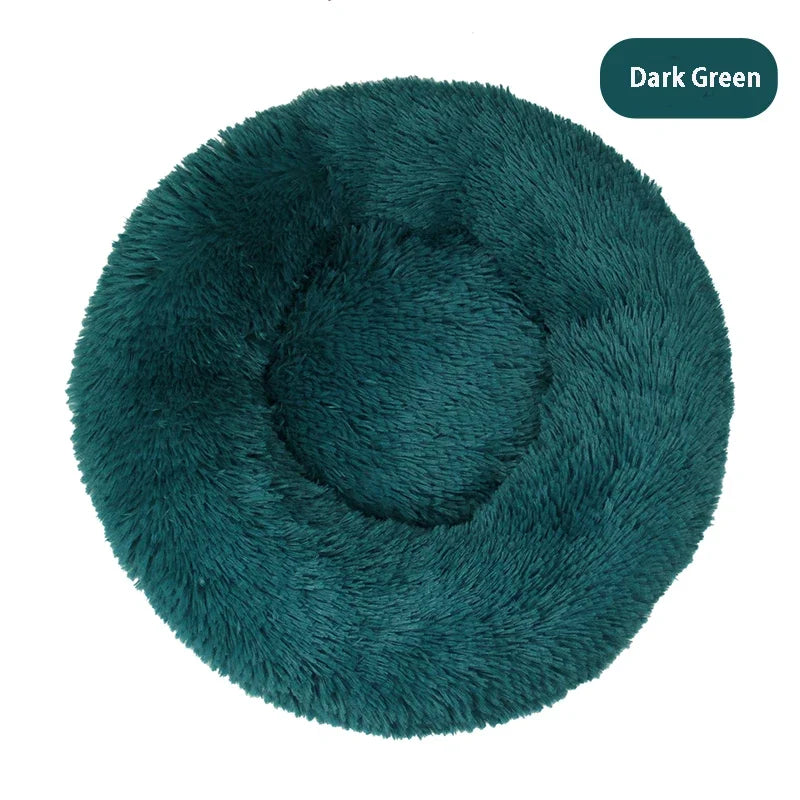 Round Plush Dog Bed