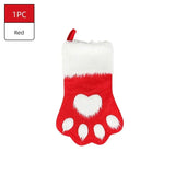 Christmas Pet Paw Stockings Plaid Design (1-10 Piece Pack)