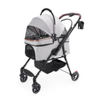 4-Wheel Pet Stroller with 360-Degree Rotating Wheels & Separable Carrier for Dogs & Cats