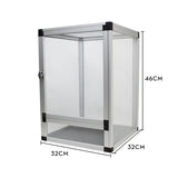 Front-Opening Reptile Terrarium — Tall Metal Mesh Door Enclosure