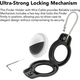 Dual-Pack AirTag Holders with Keychain & Wire Cable