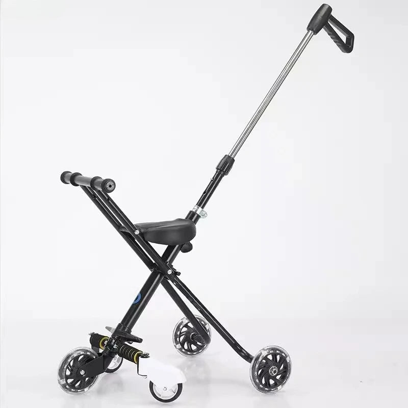 Reclining Ride-On Pet & Baby Stroller — One-Click Folding Lightweight Outdoor Travel Pushchair