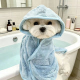 Quick-Drying Pet Bathrobe — Absorbent Towel Robe for Dogs & Cats