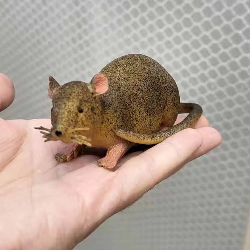 Simulation Mouse Rubber TPR Cat Toy — Bite-Resistant Halloween Prank Rat Model