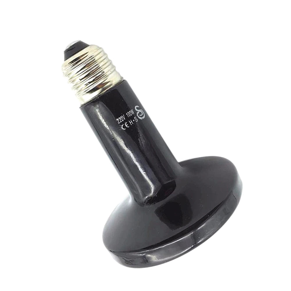 Ceramic Infrared Heat Lamp for Reptiles — No-Light Heating Bulb, E27, 25W-200W