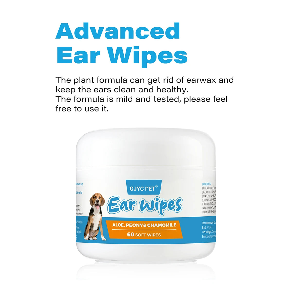 Gentle Dog & Cat Ear Cleaning Wipes — Lint-Free, Travel-Friendly, All Breeds