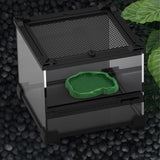 2-Pack Imitation Rock Feeder Bowls — Reptile Food & Water Dishes