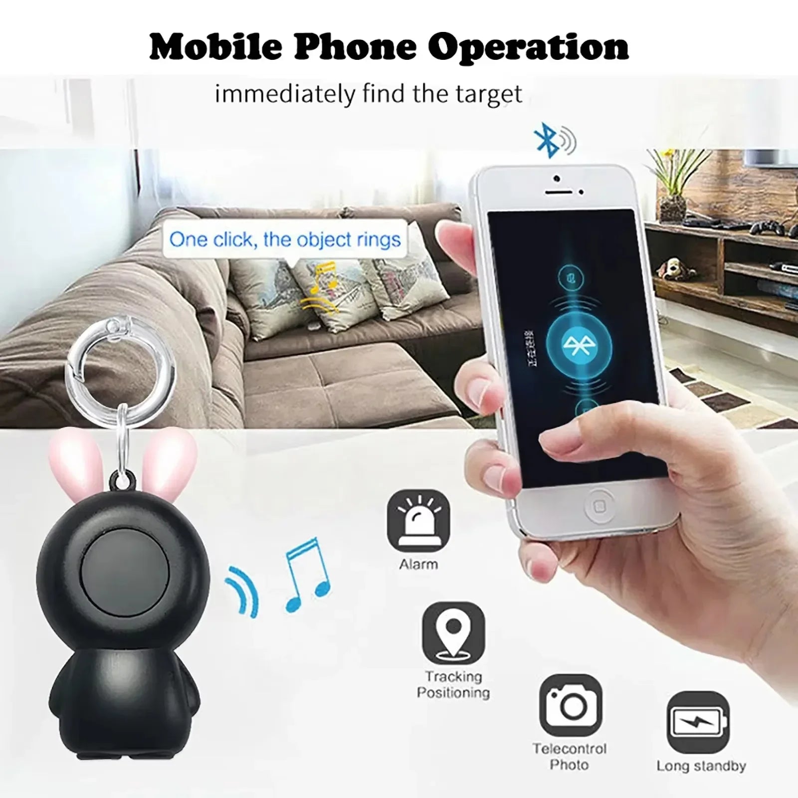 Mini Smart Bluetooth GPS Tracker - Real-Time Finder for Pets & Kids