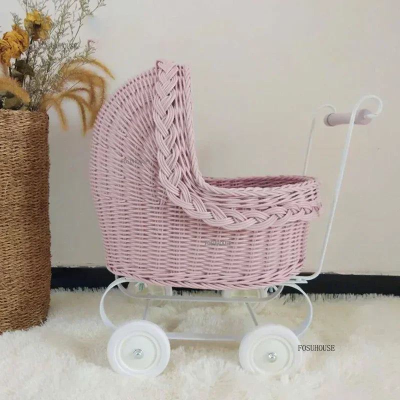 4-Wheel Pet Trolley Stroller with Detachable Carrier for Travel